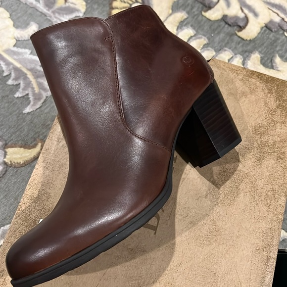 New Born ALTER Bootie size 10 leather COGNAC F/G new in box - Picture 1 of 7